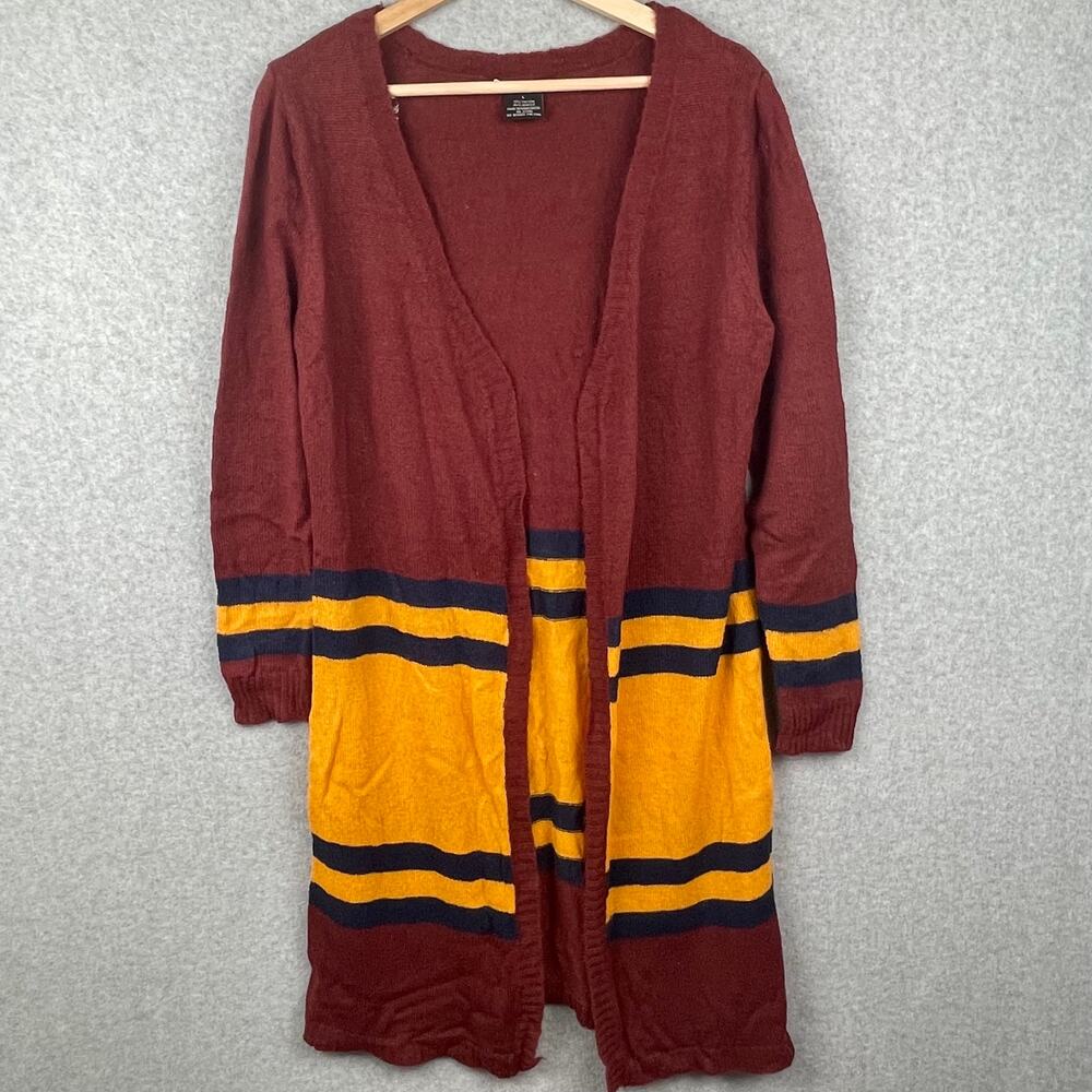 J3508 Trendy Threads  Long Cardigan Front Open Size Large